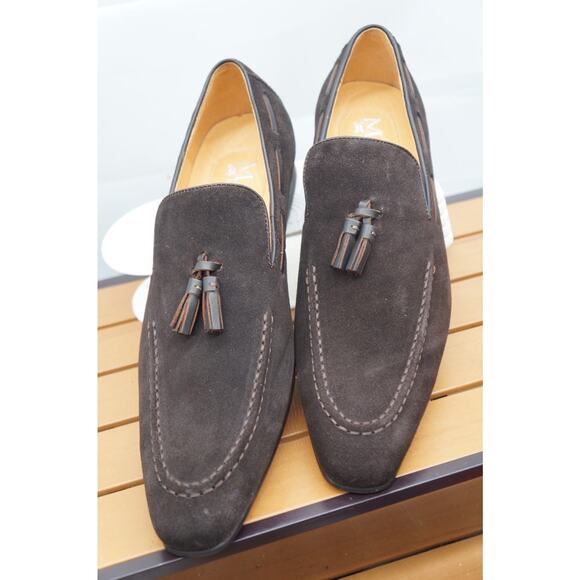 New With Box! Maurice by JC Studio Brown Suede tasseled loafers Size 10.5 main image 5